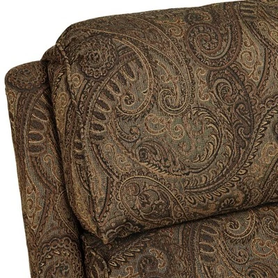 Kensington Hill Beaumont Warm Brown Paisley Patterned Fabric Recliner Chair Comfortable Push Manual Reclining Footrest For Bedroom Living Room Reading 4 Kensington Hill Beaumont Warm Brown Paisley Patterned Fabric Recliner Chair Comfortable Push Manual Reclining Footrest For Bedroom Living Room Reading - Image 2