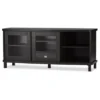Walda Wood Cabinet With 2 Sliding Doors And 1 Drawer TV Stand For TVs Up To 60" Dark Brown/Gray - Baxton Studio -Lush Living Store GUEST 52e6c1a5 581e 4234 a534 2d067179cc34