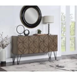 Charlotte 4 Door Credenza Brown - Treasure Trove Accents -Lush Living Store GUEST 52e83b9c 321d 4445 8f22 0a351731f325