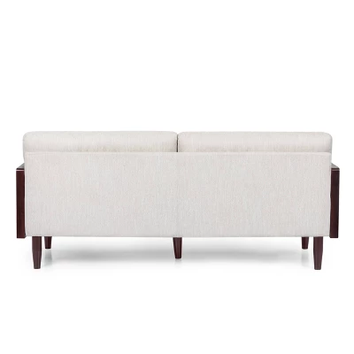 Sofia Mid-Century Modern Upholstered 3 Seater Sofa - Christopher Knight Home 7 Sofia Mid-Century Modern Upholstered 3 Seater Sofa - Christopher Knight Home - Image 5