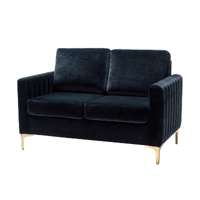 Cephisus 52.4" Contemporary Loveseat For Living Room And Bedroom Comfy Velvet 2-Seater Sofa With Metal Legs | KARAT HOME 18 Cephisus 52.4" Contemporary Loveseat For Living Room And Bedroom Comfy Velvet 2-Seater Sofa With Metal Legs | KARAT HOME - Image 16
