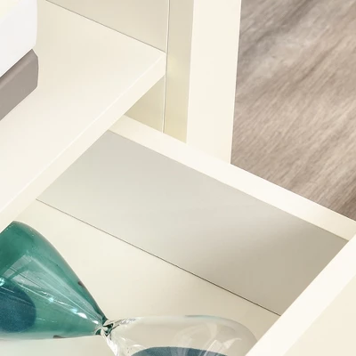 HOMCOM Corner TV Stand Up To 50", Entertainment Center TV Console Table With Drawers And Open Storage Compartment For Living Room, White 6 HOMCOM Corner TV Stand Up To 50", Entertainment Center TV Console Table With Drawers And Open Storage Compartment For Living Room, White - Image 4