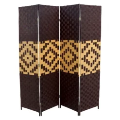 4 Panel Paper Straw Weave Screen On 2" Legs - Ore International 11 4 Panel Paper Straw Weave Screen On 2" Legs - Ore International -Lush Living Store GUEST 5472943a e89a 4335 99e9 28f3b2f787fc