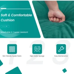 Costway Modular 3-Seat Sofa Couch W/ Socket USB Ports & Side Storage Pocket Teal -Lush Living Store GUEST 54777b2e 3342 4752 91c6 db59dcc24af2