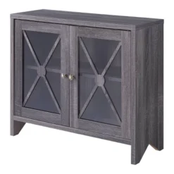 Yanga 1 Shelf Accent Cabinet Distressed Gray - MiBasics -Lush Living Store GUEST 54f4d9a1 905c 4bc2 b8c0 b3314158cd4d