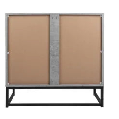 Adams 2-doors Cement Gray Cabinet With 1 Adjustable Inner Shelves - The Pop Maison -Lush Living Store GUEST 5517d42a 893c 4874 a151 628d77e07ea6