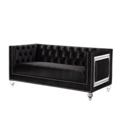 67" Heibero Sofa Black Velvet - Acme Furniture 13 67" Heibero Sofa Black Velvet - Acme Furniture -Lush Living Store GUEST 5522cc72 64ad 45f0 82e3 f183055d3228