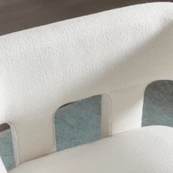 Elisa 24.8" Wide Contemporary Designed Linen Upholstered Arched Silhouette Armrest Accent Barrel Chair-Maison Boucle -Lush Living Store GUEST 5557fbb9 111b 4c8b b59c 5911a0287e7b