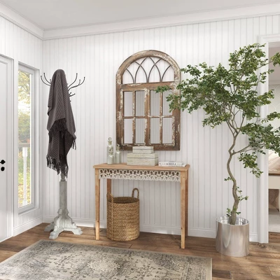 Large Farmhouse Wood Console Table Brown - Olivia & May 15 Large Farmhouse Wood Console Table Brown - Olivia & May - Image 13