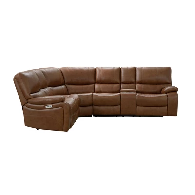3pc Quinby Leather Power Sectional - Abbyson Living 4 3pc Quinby Leather Power Sectional - Abbyson Living - Image 2