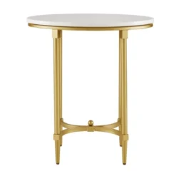 Bordeaux End Table White/Gold -Lush Living Store GUEST 56e4c405 cf66 423c a356 0ff5c37fdd11