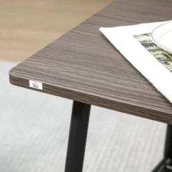 HOMCOM Side Table With 2-Tier Storage, End Table With Metal Frame For Living Room -Lush Living Store GUEST 57152740 18da 4add bfa0 129373f0d8d2