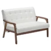 Mid-Century Masterpieces Loveseat White - Baxton Studio -Lush Living Store GUEST 5770083e 2e3d 4a3c a963 f5c52106dca0