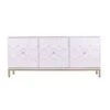 Three Door Gramden Antique Accent Cabinet White - Aiden Lane