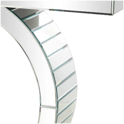 Glam Glass Console Table Silver - Olivia & May 5 Glam Glass Console Table Silver - Olivia & May - Image 3