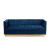Aveline Velvet Upholstered Finished Sofa Navy Blue/Gold - Baxton Studio -Lush Living Store GUEST 579bbc61 63c7 4cd9 8e48 7987ed3f1506