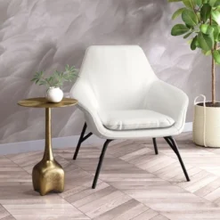 Allegro Side Table Aluminum Antique Brass - ZM Home -Lush Living Store GUEST 58104c1f c56a 4f2c 9274 1d14b2d87506