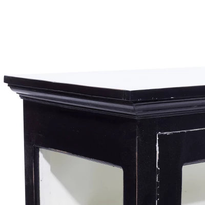 Traditional Wood Cabinet Black - Olivia & May 4 Traditional Wood Cabinet Black - Olivia & May - Image 2