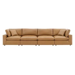 Commix Down Filled Overstuffed Vegan Leather 4 Seater Sofa - Modway -Lush Living Store GUEST 58323ca8 e4ce 49bf adba 252f2ec4c4af