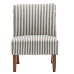 Armless Slipper Accent Chair Striped - WOVENBYRD -Lush Living Store GUEST 5839806c 2086 4d97 a3cd c62ca878a1bc