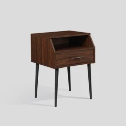 Modern 1 Drawer Angled Side Table - Saracina Home -Lush Living Store GUEST 583990cb 0dd2 4b3e a67f b80ead13dc72