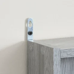 HOMCOM 5-storey Wall Shelf Display Cabinet, Shotglass Display Case With 2 Glass Doors And 4 Adjustable Shelves, Gray -Lush Living Store GUEST 58952681 6d6c 41e8 be10 a3cd0c269b91