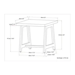 Hawkins Metal/Wood End Table Walnut - WyndenHall -Lush Living Store GUEST 58a64f9a 3ace 420e bc36 f90f628f8955