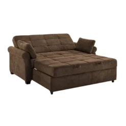 Hannah Convertible Futon Sleeper Sofa Brown - Serta -Lush Living Store GUEST 58eef139 292d 4dba ab95 0e00bb187a22