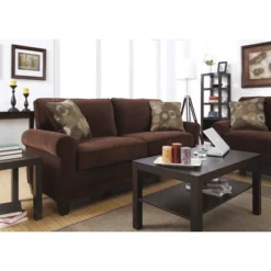73" RTA Copenhagen Collection Sofa Rye Brown - Serta -Lush Living Store GUEST 591baf5f b8b3 4d02 8083 9ddfbbc86259