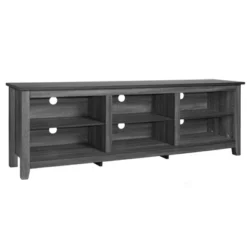 Better Home Products Noah Wooden 70 TV Stand With Open Storage Shelves Charcoal -Lush Living Store GUEST 5946022c 2755 4414 acd7 e4125d092fe3
