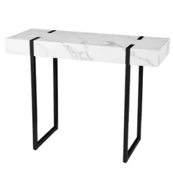 Wennan Modern Faux Marble Console Table Black/White - Aiden Lane 12 Wennan Modern Faux Marble Console Table Black/White - Aiden Lane -Lush Living Store GUEST 5955c4af a7dd 4174 bf89 f6f1d132228c