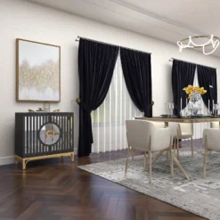 Art Deco Contemporary Mirrored Wood Cabinet Black - Olivia & May 37 Art Deco Contemporary Mirrored Wood Cabinet Black - Olivia & May -Lush Living Store GUEST 59577ac3 af66 4cfa 9348 faf0829f73bd