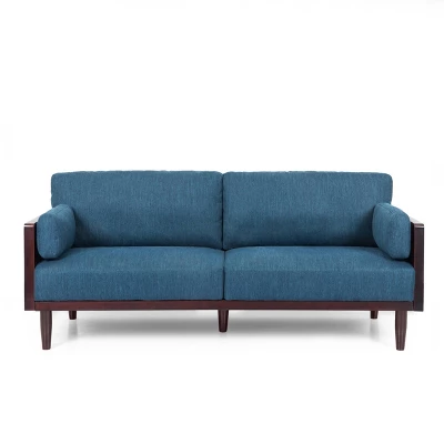 Sofia Mid-Century Modern Upholstered 3 Seater Sofa - Christopher Knight Home 14 Sofia Mid-Century Modern Upholstered 3 Seater Sofa - Christopher Knight Home - Image 12