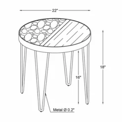 Rivendell Side Table Walnut/White - Linon -Lush Living Store GUEST 5a28de4b a10f 4b04 8722 fd1f00de9da4