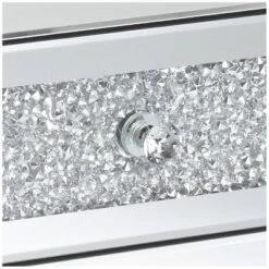 Studio 55D Modern Mirrored Rectangular Accent Side End Table 20" X 14" With 3-Drawer Silver Glass Crystal Living Room Home House 12 Studio 55D Modern Mirrored Rectangular Accent Side End Table 20" X 14" With 3-Drawer Silver Glass Crystal Living Room Home House -Lush Living Store GUEST 5a35810c 45b9 4708 8ce8 a3a6a0aa8134