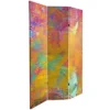 Oriental Furniture 6' Tall Double Sided Color Wheel Canvas Room Divider