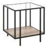 Black Bronze Side Table With Limed Oak Shelf - Henn&Hart -Lush Living Store GUEST 5ac3c047 9ad4 4b40 87c9 f9ed264b479a