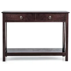 Costway Console Table Accent Sofa Side Table With Drawer Shelf Entryway Espresso -Lush Living Store GUEST 5ac7d745 aae1 4217 a4b1 ef377e396c83