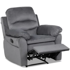Costway Recliner Chair Single Sofa Armchair Sleeper Lounger W/ Footrest GreyBrown -Lush Living Store GUEST 5adabf2a 25fb 42e1 9684 3bcc8162a987