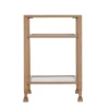 Jamel Metal/Glass End Table Gold - Aiden Lane