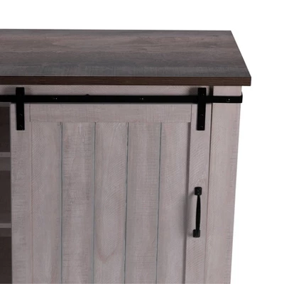 TV Stand For TVs Up To 52" Saw Cut Off White - Home Essentials 4 TV Stand For TVs Up To 52" Saw Cut Off White - Home Essentials - Image 2