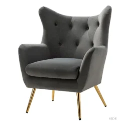 Godefroy Upholstery Accent Chair Velvet With Wingback | Karat Home -Lush Living Store GUEST 5b4e6233 045c 4334 8225 a8f416897327
