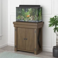 Wildwood 20 Gallon Aquarium Or Terrarium Tank Stand, Rustic Gray - Ollie & Hutch 16 Wildwood 20 Gallon Aquarium Or Terrarium Tank Stand, Rustic Gray - Ollie & Hutch -Lush Living Store GUEST 5b5132c3 10b5 491b 9584 84a09d31de27