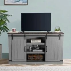 Sliding Doors TV Stand For TVs Up To 60" - Home Essentials -Lush Living Store GUEST 5b6f8df6 bbdd 4c91 a035 247eaaddd944