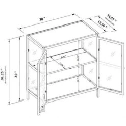 30" Crystal Cove Glass Cabinet Black - Threshold™ Designed With Studio McGee -Lush Living Store GUEST 5b71f51a 7630 42b5 9e09 477102ac59f6