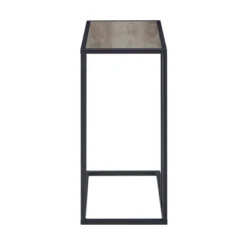 23" Modern Rectangle Two-Tone C Side Table With Metal Base - Saracina Home -Lush Living Store GUEST 5bfa4338 4c50 438e 8f84 c70205739613