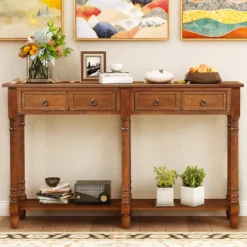 Rectangular Console Table With Drawers And Long Shelf-ModernLuxe 15 Rectangular Console Table With Drawers And Long Shelf-ModernLuxe -Lush Living Store GUEST 5bfa5e5b f7dd 4579 bf41 5809e3f71ad0