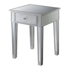 Gold Coast Mirrored End Table With Drawer - Breighton Home -Lush Living Store GUEST 5c6a8b67 d280 400d ba2a 7244e7fbde5a
