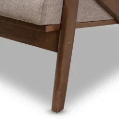 Bianca Mid-Modern Walnut Wood Fabric Tufted 2 Seater Loveseat Light Gray - Baxton Studio -Lush Living Store GUEST 5d48540b 2659 4e3e ac2a f51451f28ead