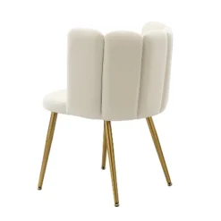 Set Of 2 Barbara Contemparary Velvet Vanity Stool For Makeup Room, Moden Accent Side Chairs For Living Room With Shell Back And Golden Metal Legs| ARTFUL LIVING DESIGN -Lush Living Store GUEST 5d4ce489 8a0c 47ee bedd 5baa373486b7